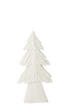 J-Line Gebeeldhouwde boom - paulowniahout - gebroken wit - small