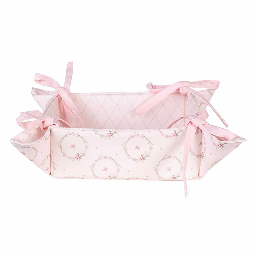 Broodmand 35x35x8 cm Roze Katoen Konijn