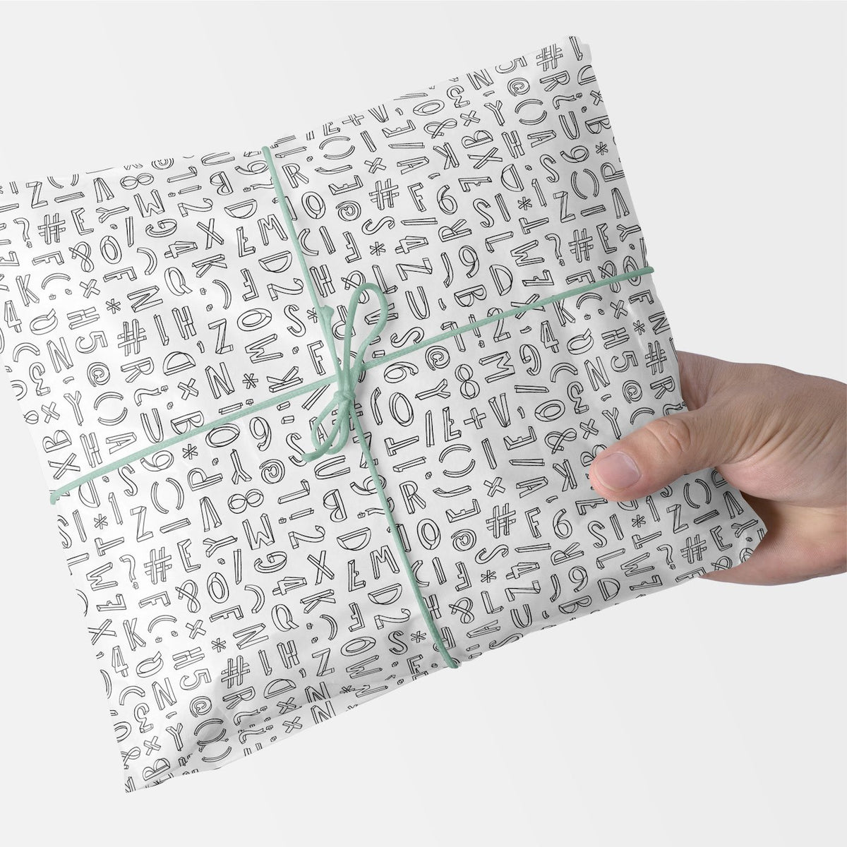 Typo Graphic - Zijdepapier vellen 50x70cm - zwart