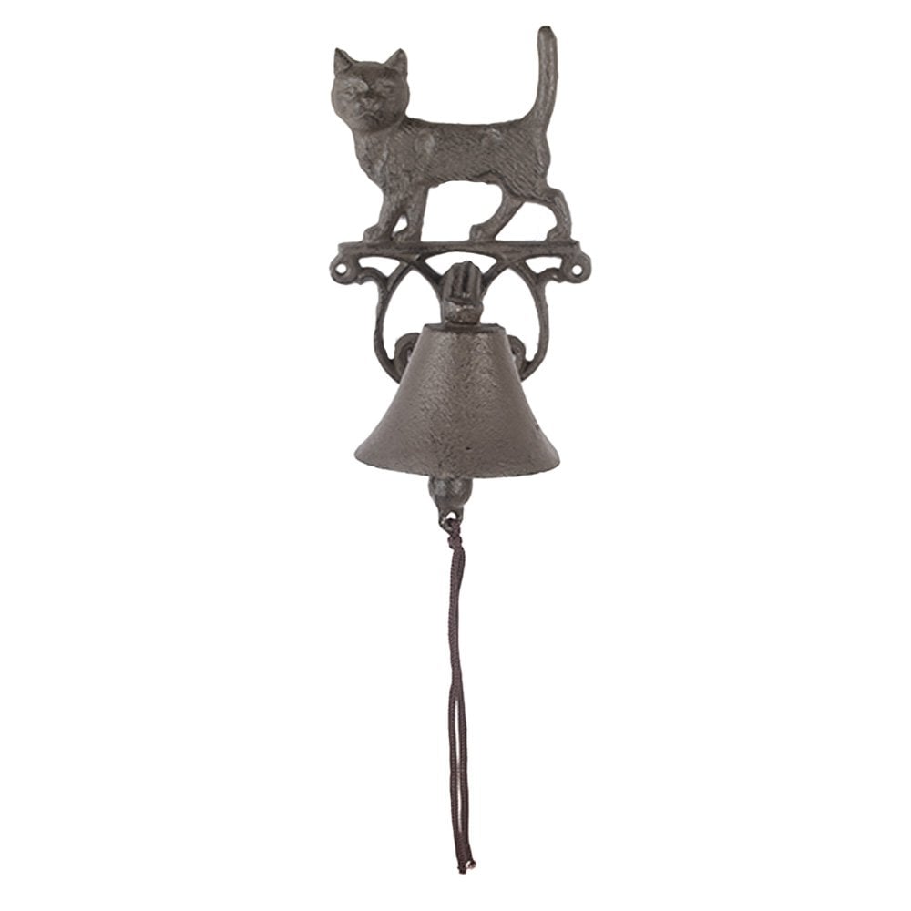 Ouderwetse Deurbel 14x14x24 cm Bruin Metaal