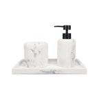 Zeepbakje 27x15,5xH2cm marmer wit Suds