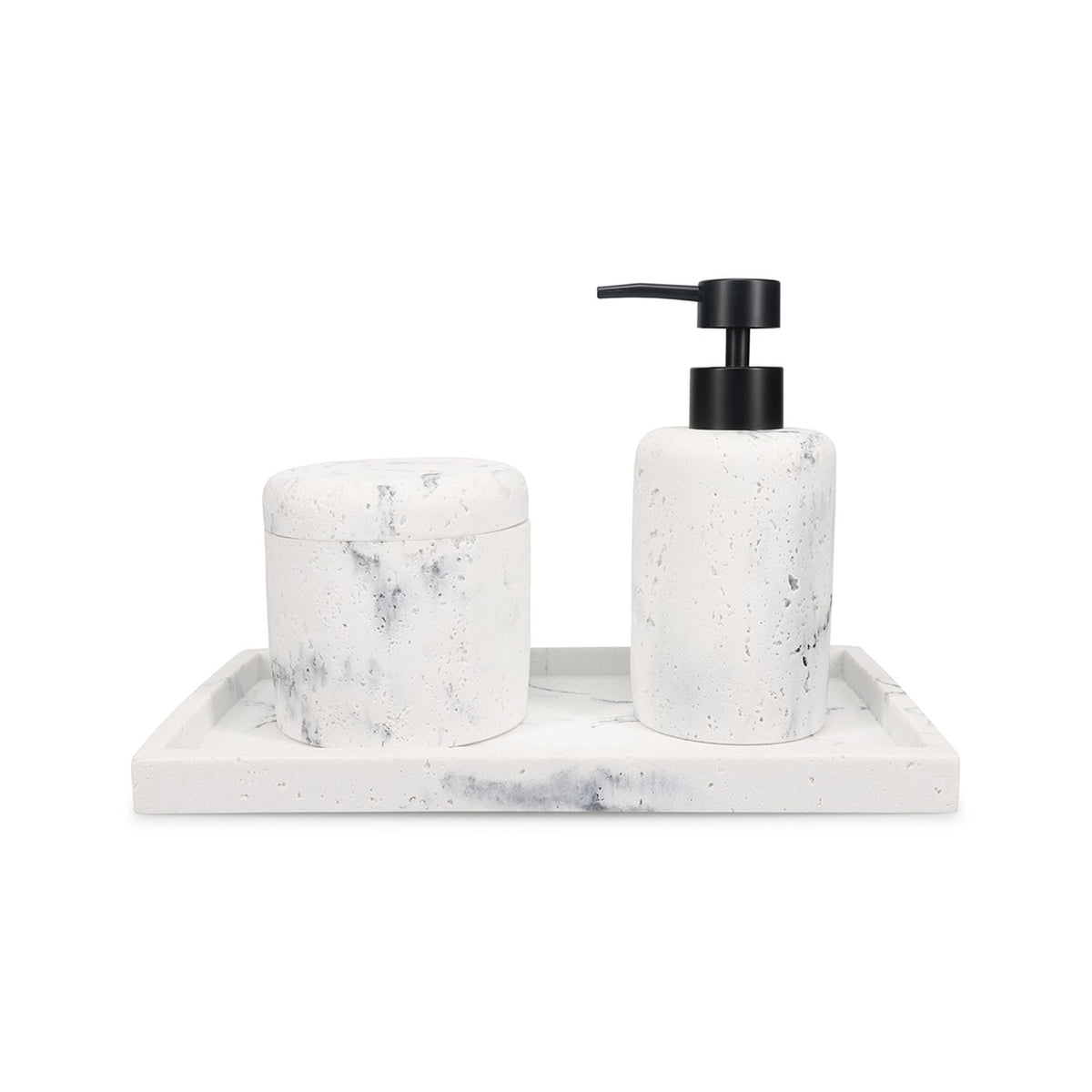 Zeepbakje 27x15,5xH2cm marmer wit Suds