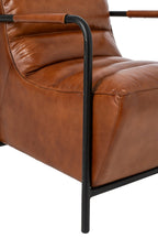 J-Line Fauteuil - leer - camel