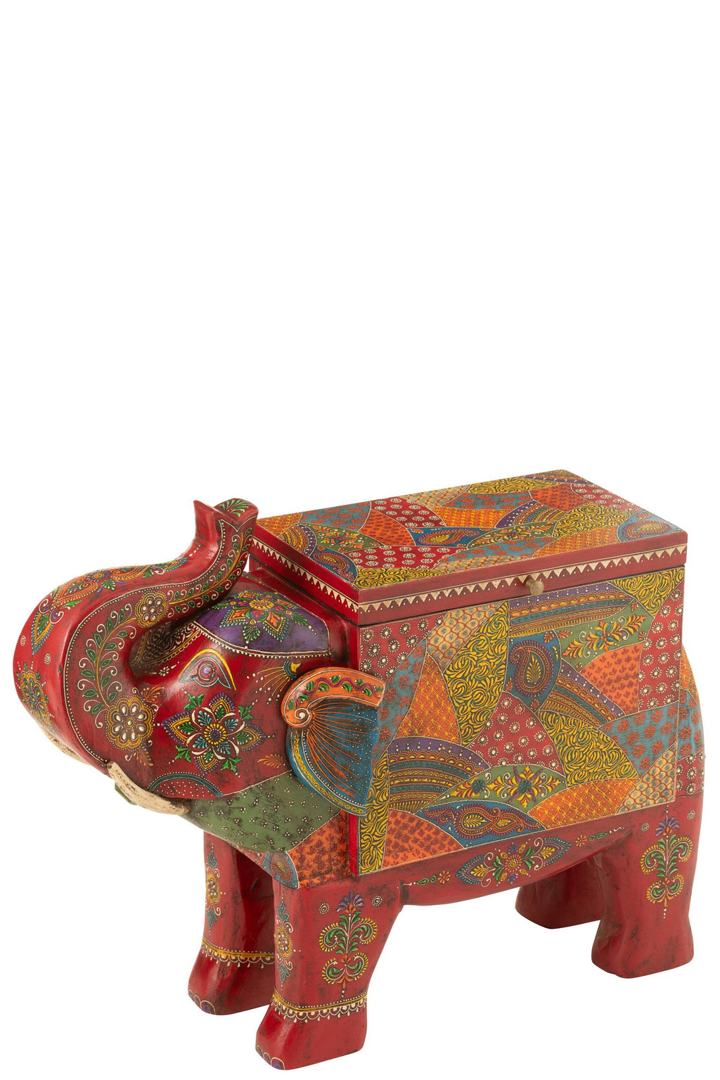 J-Line Koffer Olifant Delhi Mango Hout Mix
