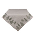 Tafelkleed 150x150 cm Beige Groen Katoen Dennenbomen