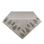 Tafelkleed 150x150 cm Beige Groen Katoen Dennenbomen