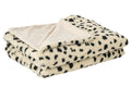 J-Line Deken met dalmatiërmotief - polyester - wit/zwart