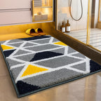 Mozaïekgrijs superzachte microvezel 2000 GSM-badmat 40x60cm (1-pack) | Absorberende antislipdeurmat voor thuisbadkamerkeuken