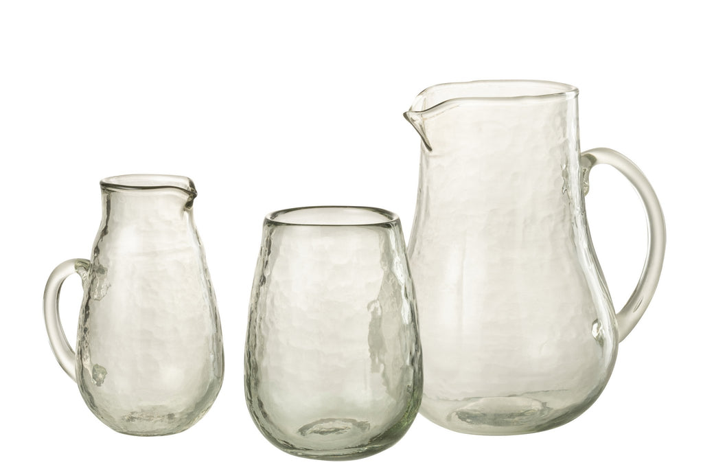 J-Line L karaf - glas - transparant