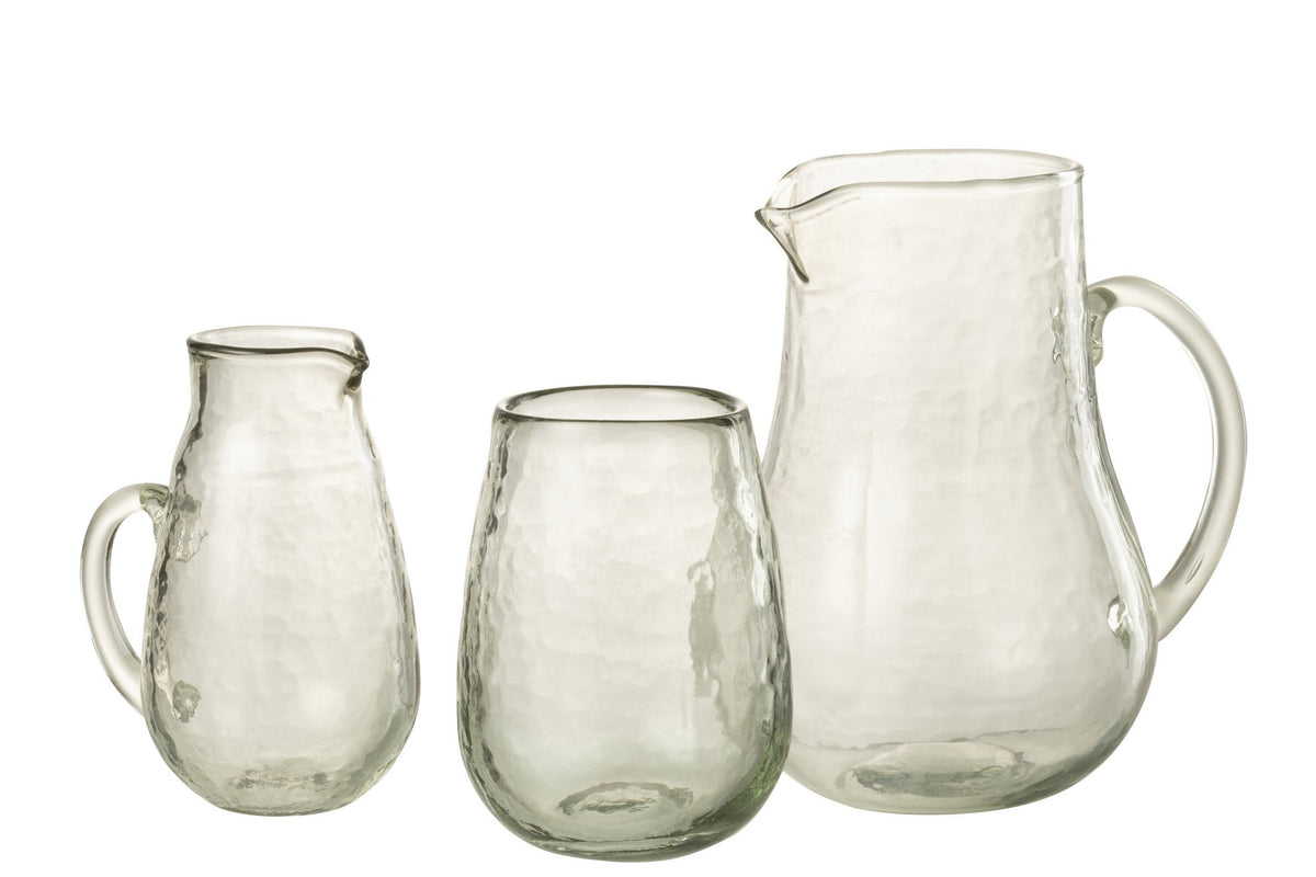 J-Line L karaf - glas - transparant