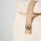 Tas | Lunchknop van canvasjute