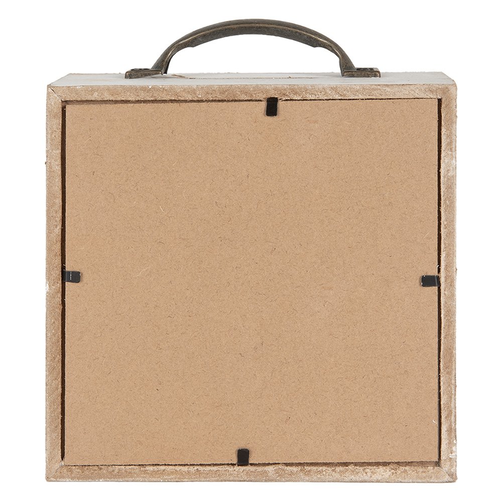 Spaarpot 15x8x15 cm Wit MDF