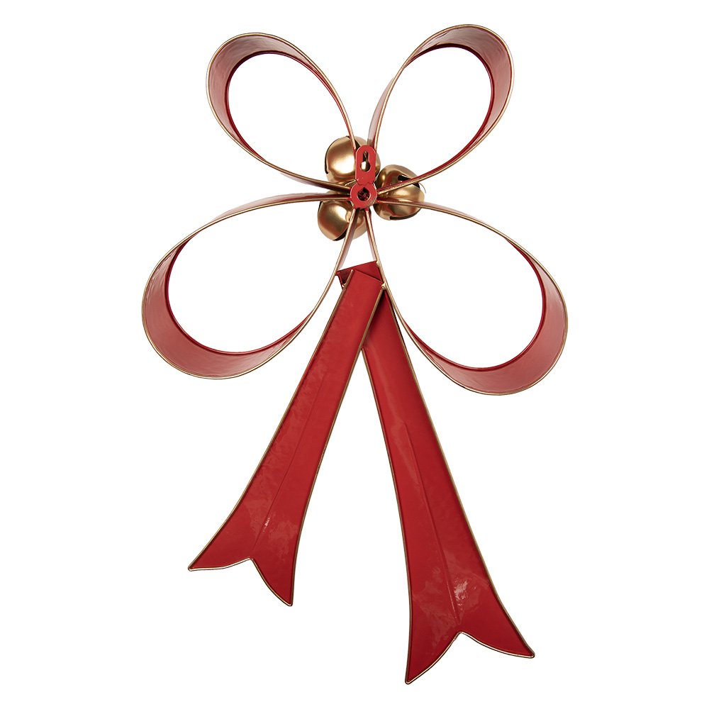 Decoratie Strik 37x9x55 cm Rood Metaal