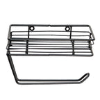 WC Rol Houder 20x12x12 cm Zwart IJzer Toiletrolhouder