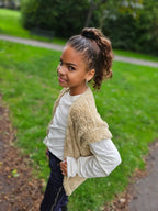 Funkle Meisjes Longsleeve roomwit met broderie