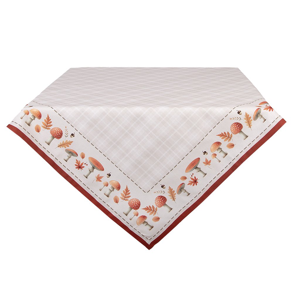 Tafelkleed 100x100 cm Beige Katoen