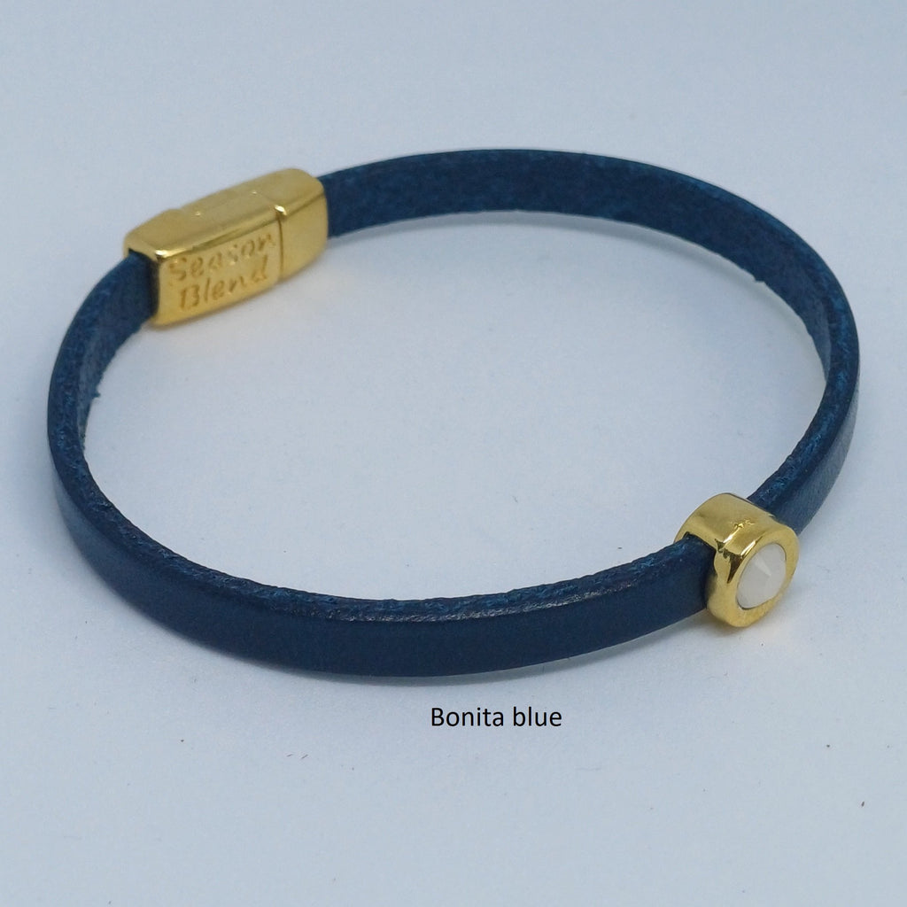 Shorty leren armband 24K verguld