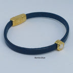Shorty leren armband 24K verguld