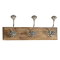 Wandkapstok 44x10x17 cm Bruin Grijs Hout