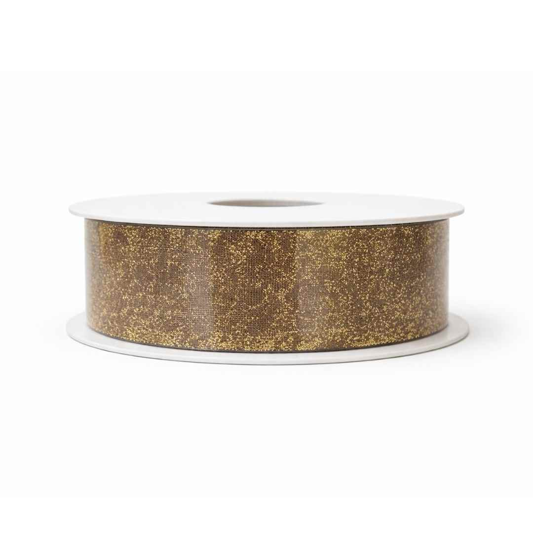 Glitter Lint - Bruin - Goud