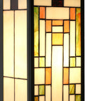 Wandlamp Tiffany 14x16x40 cm Beige Glas