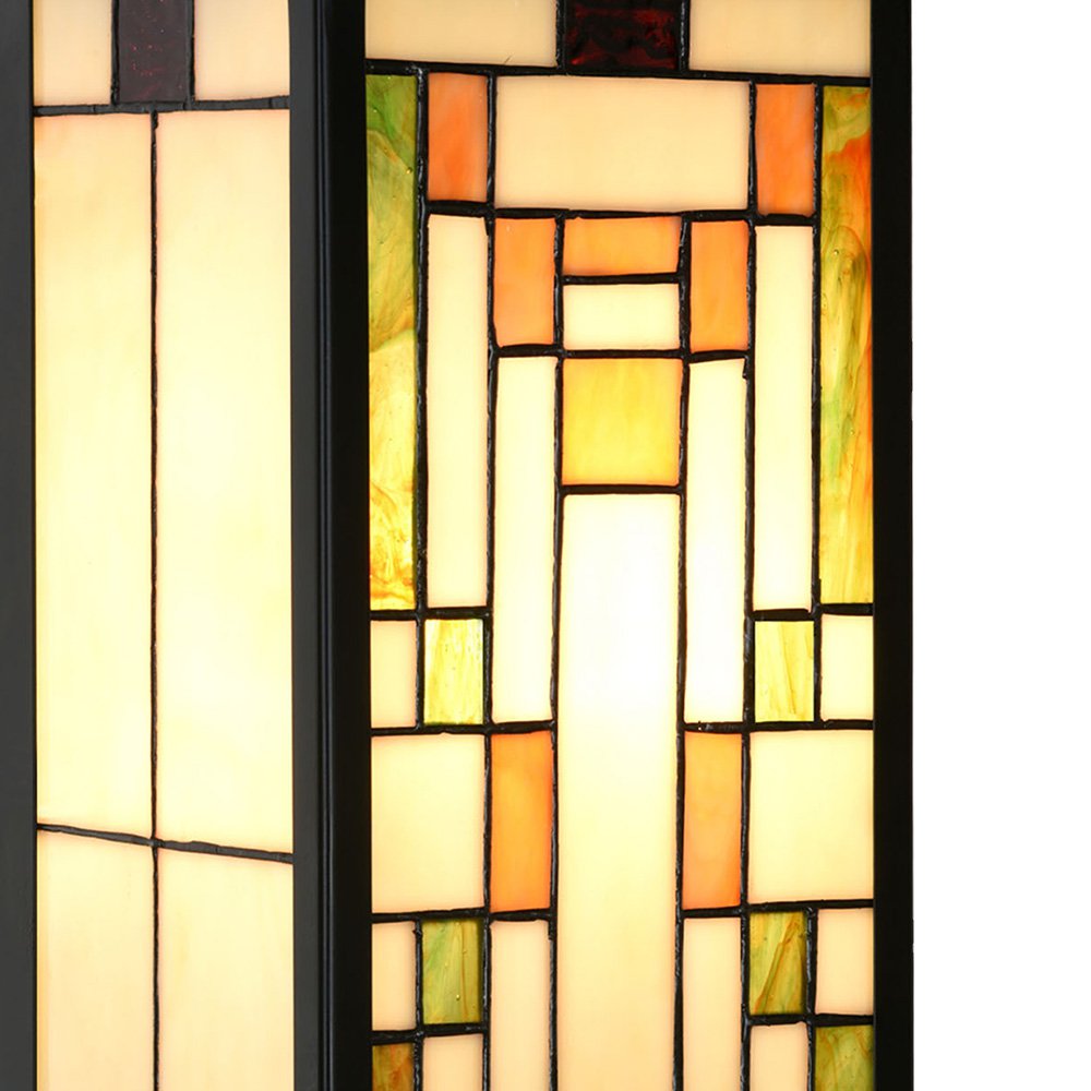 Wandlamp Tiffany 14x16x40 cm Beige Glas