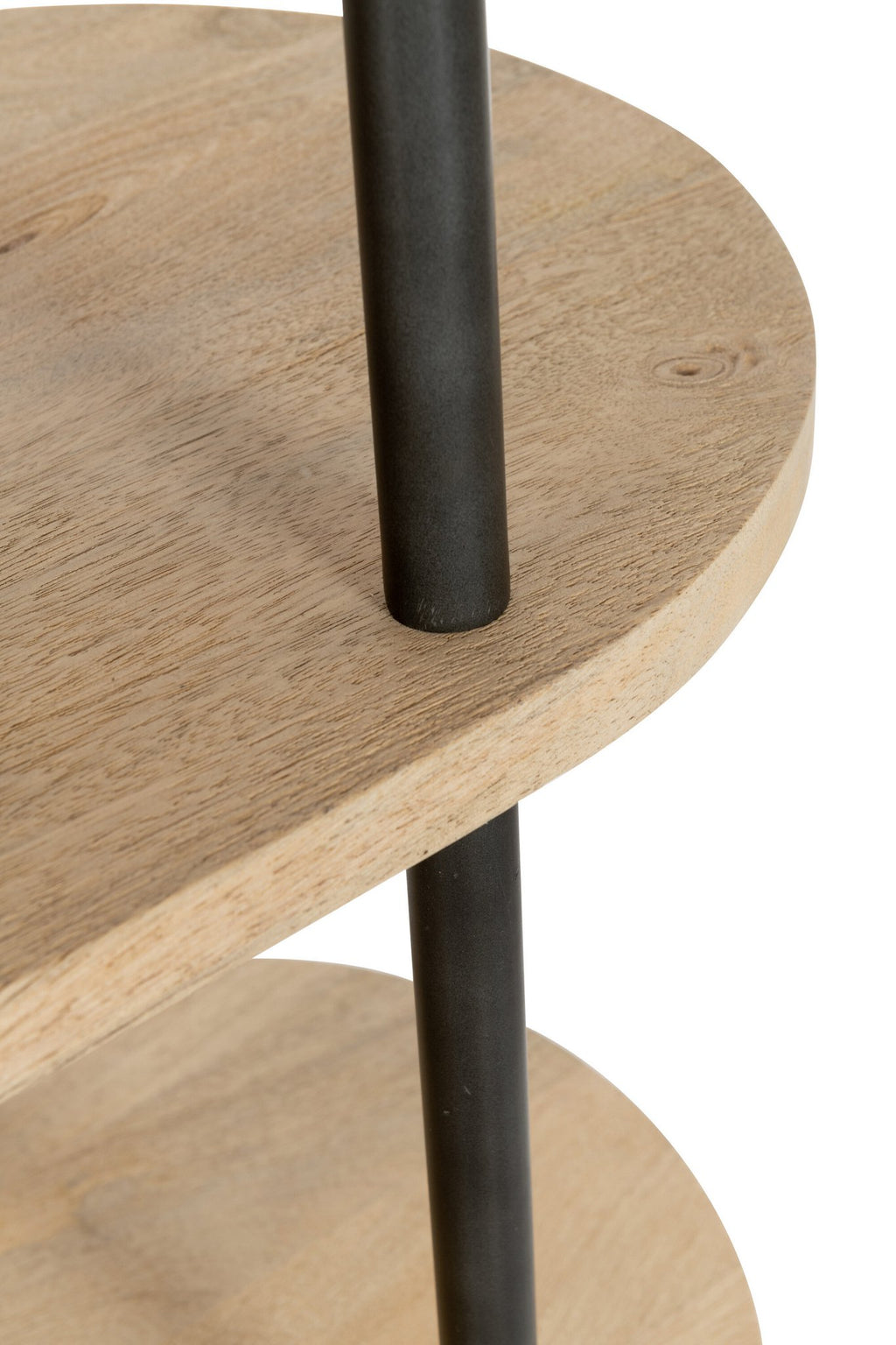 J-Line Rek Eli 5Planken Mango Hout/Staal Naturel/Grijs