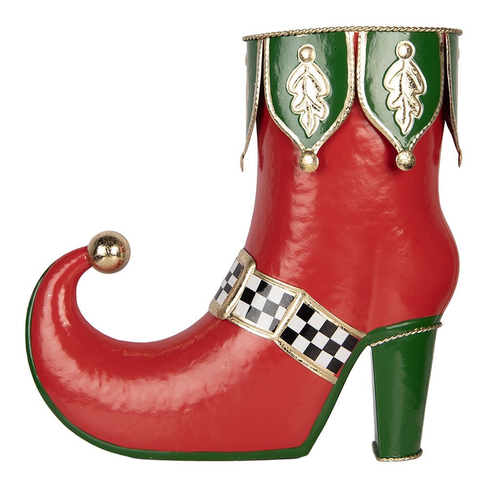 Kerstdecoratie Beeld Laars 41x16x39 cm Rood Metaal