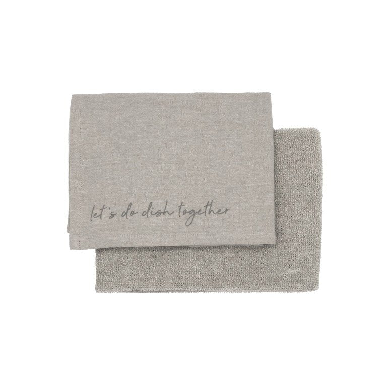 Leeff Kitchen & Teatowel set Kim - Let's do dish together
