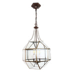 Hanglamp 30x30x170 cm transparant metaal hanglamp eettafel