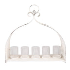 Theelichthouder 53x16x50 cm Beige IJzer Waxinelichthouder