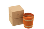 J-Line geurkaars Mand - Vanilla Escape - glas - oranje - medium - 55U