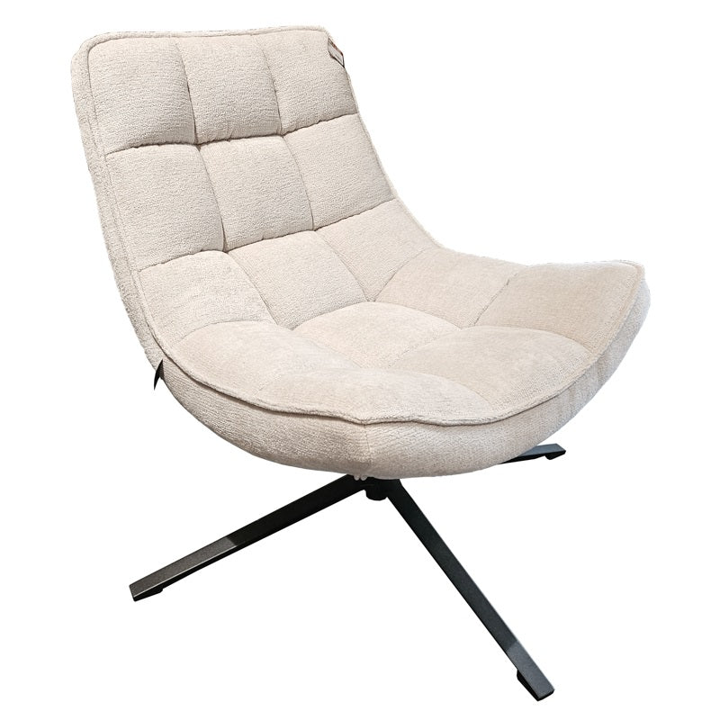 Draaifauteuil Sep in stof perfect harmony white**