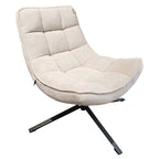 Draaifauteuil Sep in stof perfect harmony white**