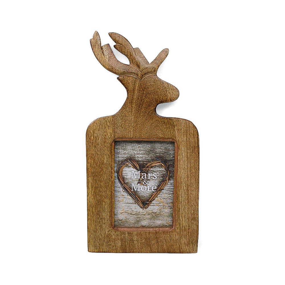Fotolijst mango hout hert 18x13cm