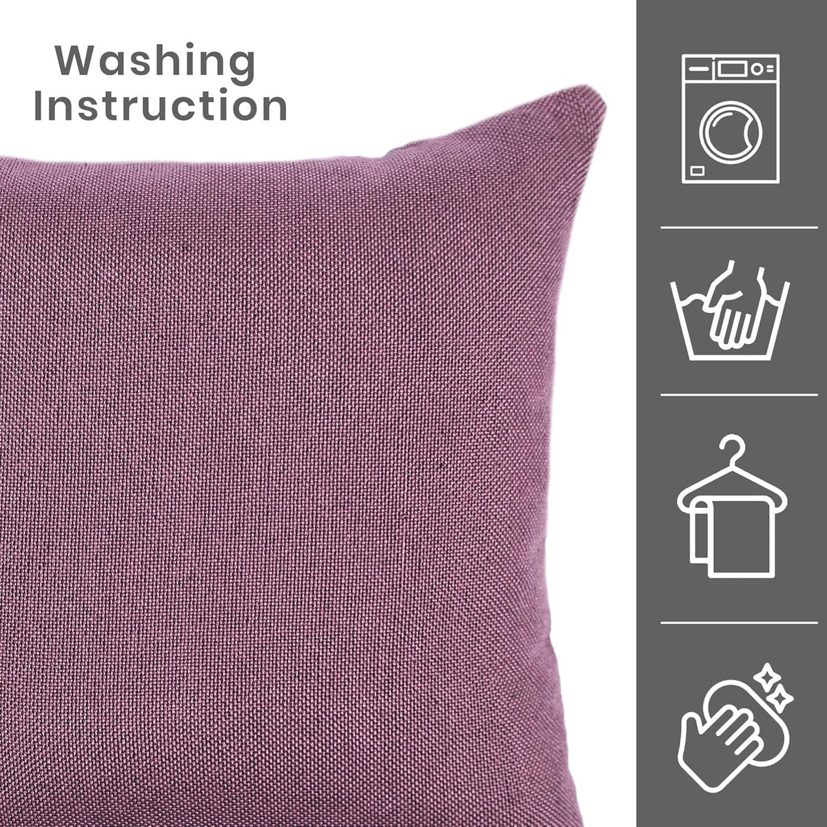 Decoratieve kussenhoezen – Huishoudtextiel – Jutestof verborgen ritssluiting – 16x16 inch 5-delige set