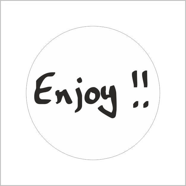 Wensetiket - Enjoy - rol van 500 stuks
