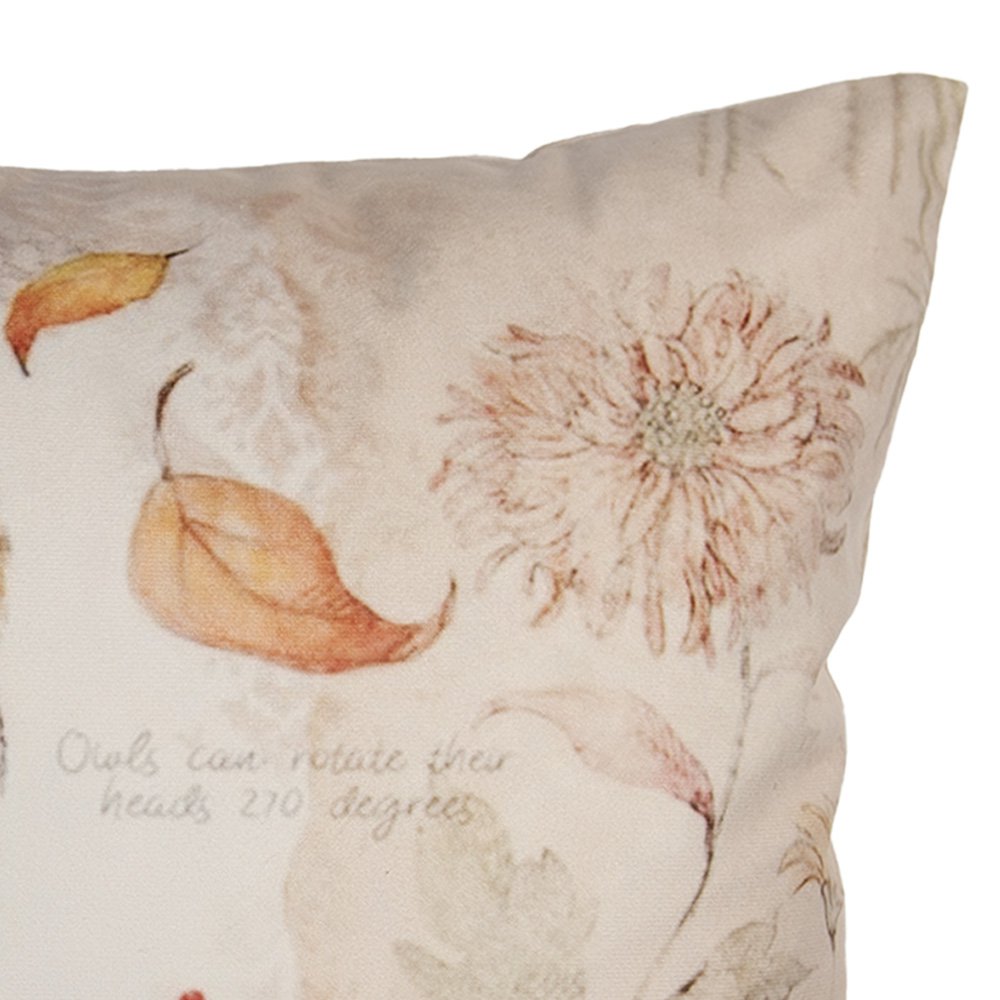 Kussenhoes 45x45 cm Beige Polyester Uil