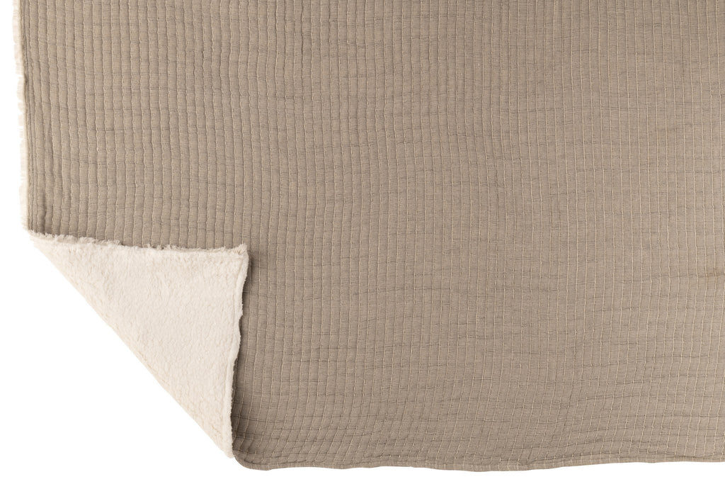 J-Line Plaid Strepen Stiksel Katoen/Polyester Grijs