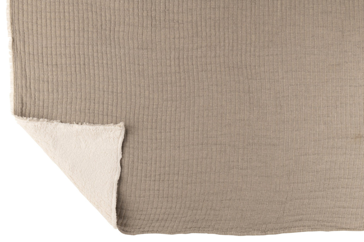 J-Line Plaid Strepen Stiksel Katoen/Polyester Grijs