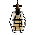 Hanglamp 18x18x31 cm Zwart Metaal Hanglamp Eettafel