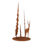 Kerstdecoratie Beeld Kerstboom 30x25x50 cm Bruin Metaal