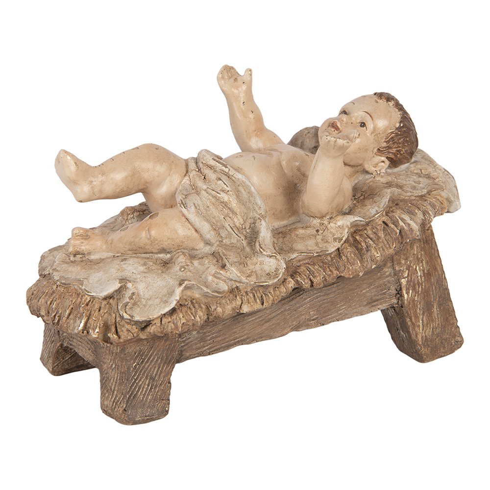 Kerstdecoratie Beeld Kerstgroep 23x12x47 cm Beige Kunststof