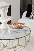 J-Line Tafel Moza Metaal/Glas Goud