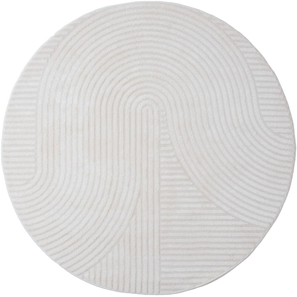 Vloerkleed Ella Cream Rond ø240 cm