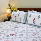 Laken | Katoenen handblok Garden Blooms | Set van 3
