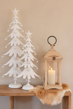 J-Line Kerstboom - ijzer - wit - large