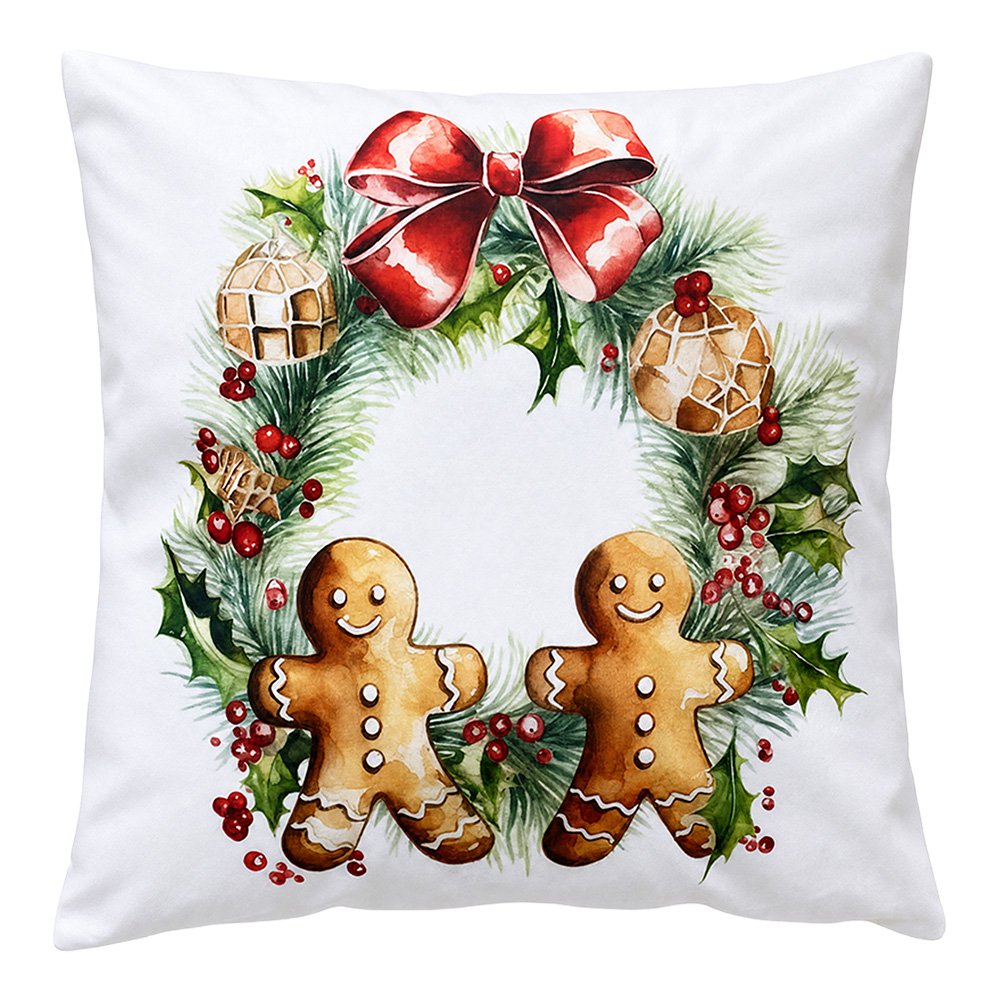 Sierkussen 45x45 cm Wit Polyester