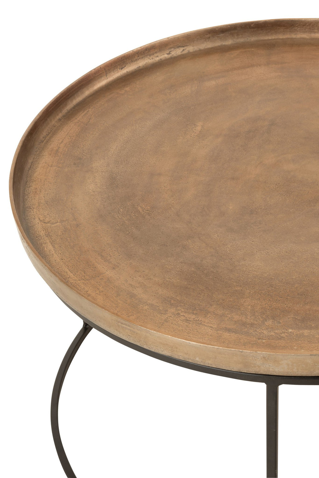 J-Line bijzettafel Rond - aluminium - roest - set van 3
