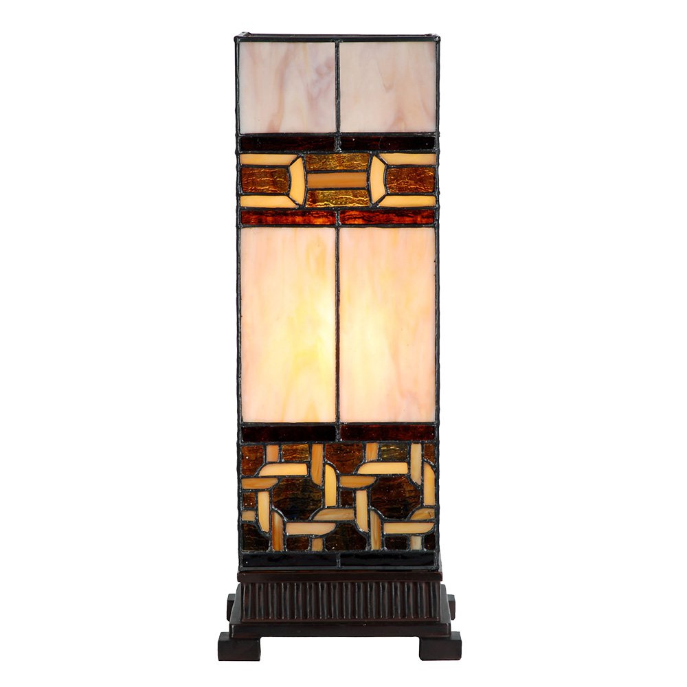 Tiffany Tafellamp 17x17x44 cm Beige Glas